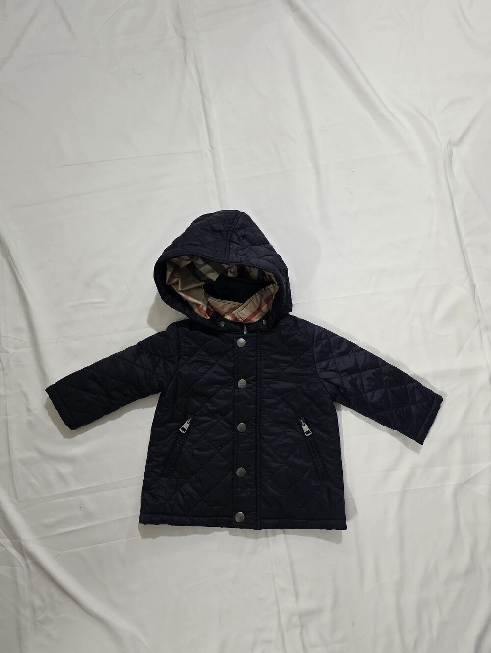 BURBERRY Kids Quilted Jacket with Removable Hood